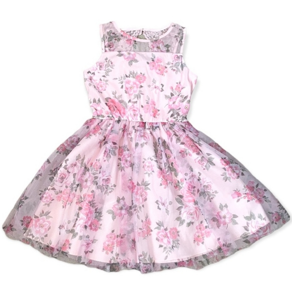 Girls sleeveless floral dress